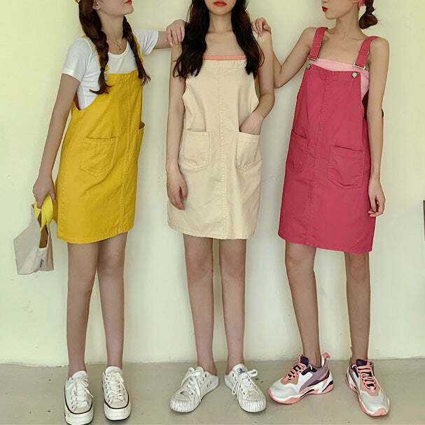 Y2K & 90s Fashion After School Dungarees - Grunge, Retro, Summer, Party & Club