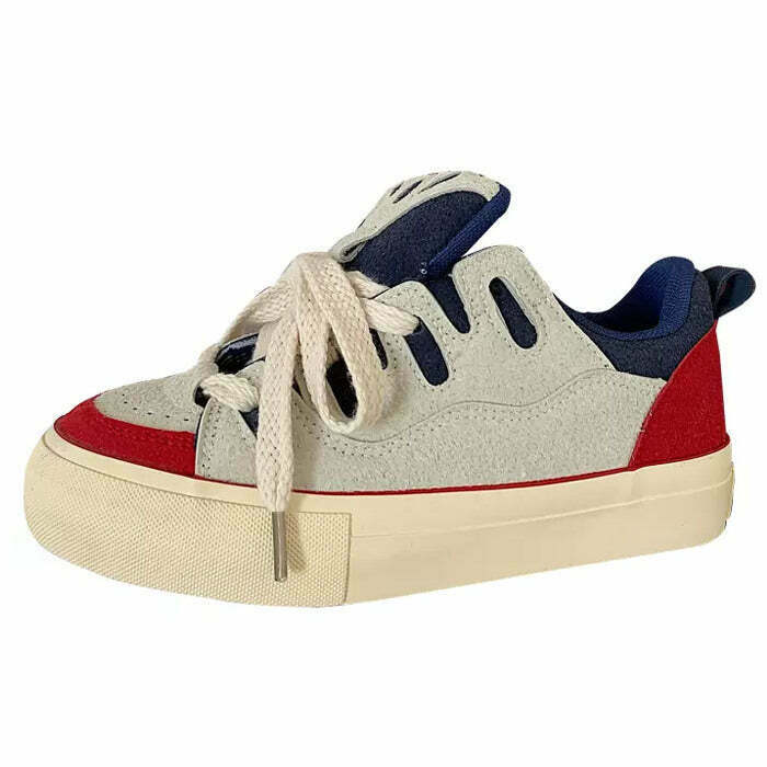 Y2K & 90s Fashion American Dream Skater Sneakers - Retro, Grunge, Hip Hop, Summer Outfits