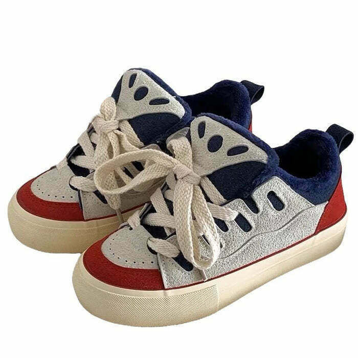 Y2K & 90s Fashion American Dream Skater Sneakers - Retro, Grunge, Hip Hop, Summer Outfits