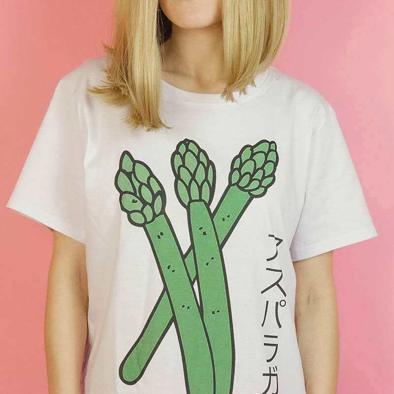 Y2K & 90s Fashion Asparagus T-Shirt - Retro Grunge, Summer, Party & Club Outfits