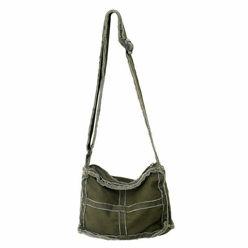 Y2K & 90s Fashion Canvas Small Bag - Perfect for Grunge, Retro, and Summer Outfits