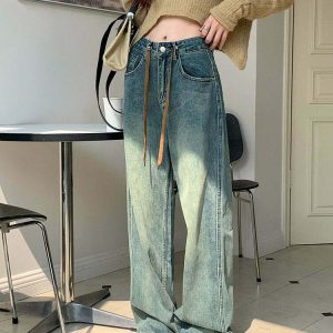 Y2K & 90s Fashion: Casual Friday Comfy Jeans - Perfect for Grunge, Retro, and Summer Out