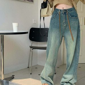 Y2K & 90s Fashion: Casual Friday Comfy Jeans - Perfect for Grunge, Retro, and Summer Out