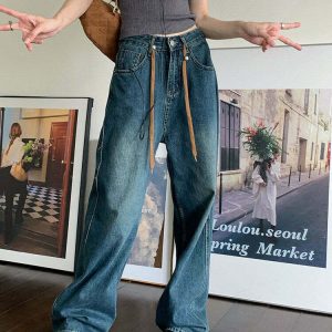 Y2K & 90s Fashion: Casual Friday Comfy Jeans - Perfect for Grunge, Retro, and Summer Out