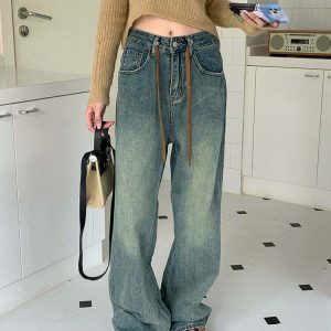 Y2K & 90s Fashion: Casual Friday Comfy Jeans - Perfect for Grunge, Retro, and Summer Out