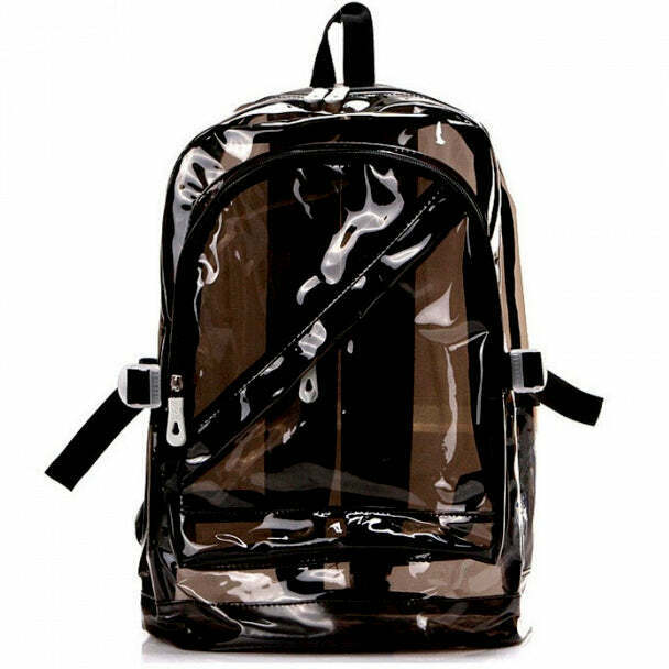 Y2K & 90s Fashion Clear Backpack - Perfect for Grunge, Retro, and Summer Outfits