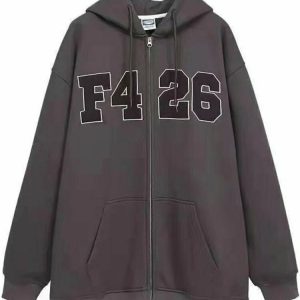 Y2K & 90s Fashion College Fleece Sweatshirt - Retro Grunge, Hip Hop, and Pastel Goth