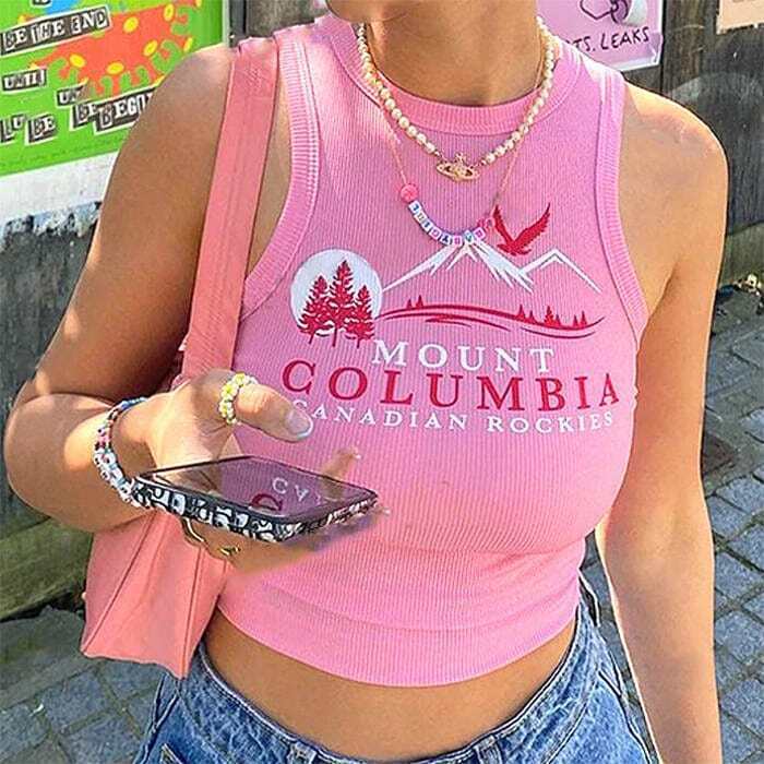 Y2K & 90s Fashion Columbia Tank Top - Retro, Grunge, Summer, Party & Club Outfits