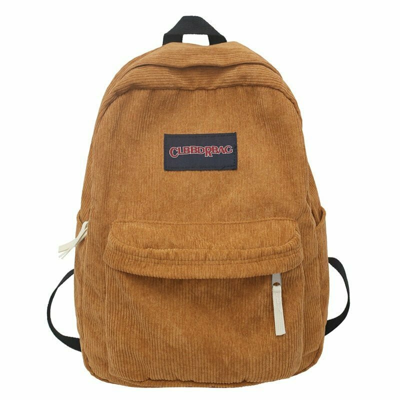 Y2K & 90s Fashion Corduroy Backpack - Perfect for Grunge, Retro, and Summer Outfits