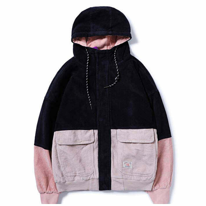 Y2K & 90s Fashion Corduroy Hooded Jacket - Retro Grunge, Summer, Party & Club Out