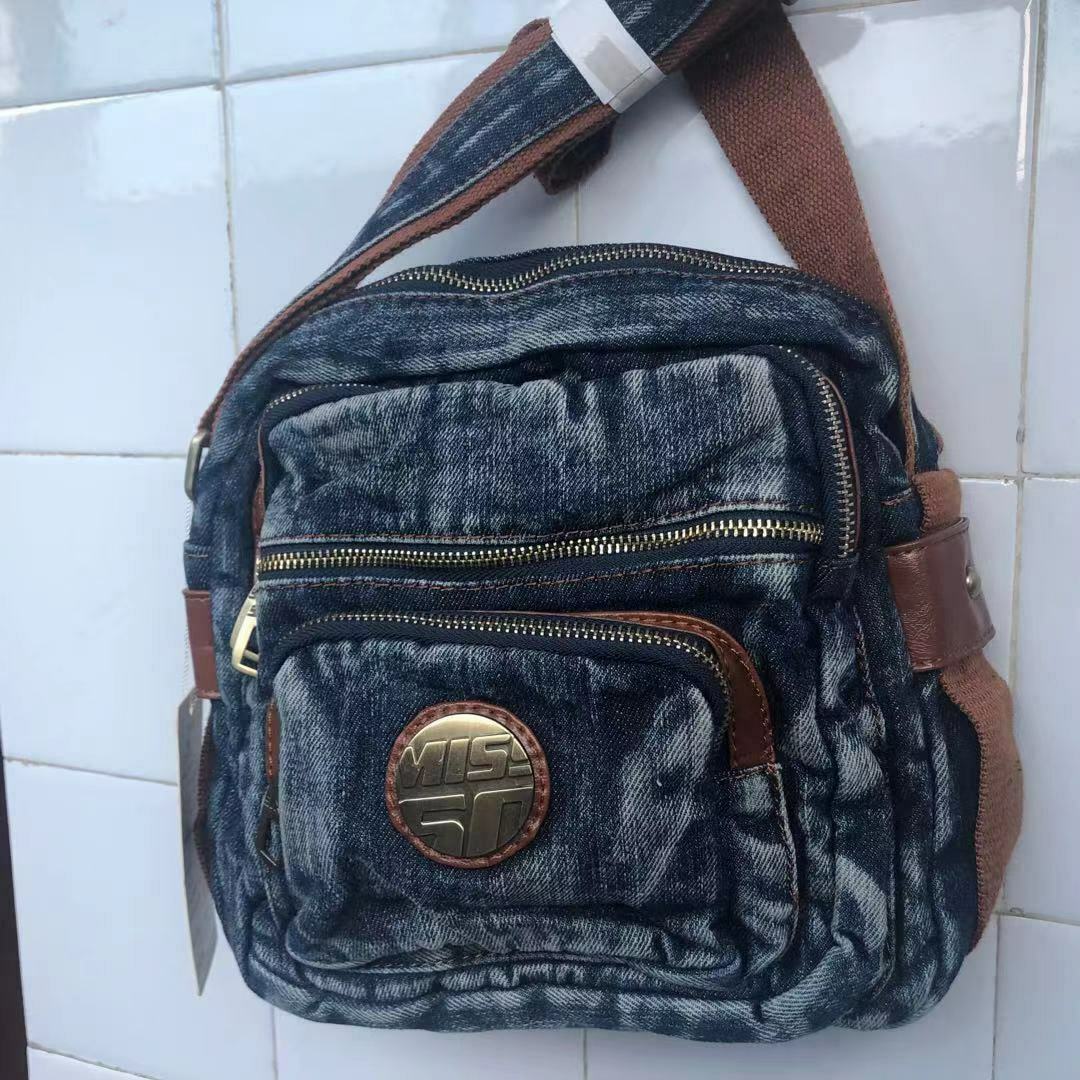 Y2K & 90s Fashion Denim Crossbody Handbag - Retro Grunge, Hip Hop, and Pastel Goth