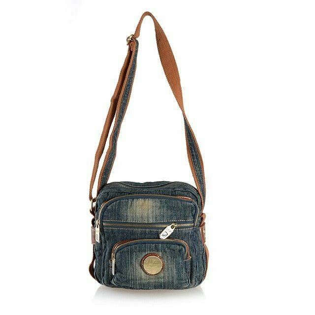 Y2K & 90s Fashion Denim Crossbody Handbag - Retro Grunge, Hip Hop, and Pastel Goth