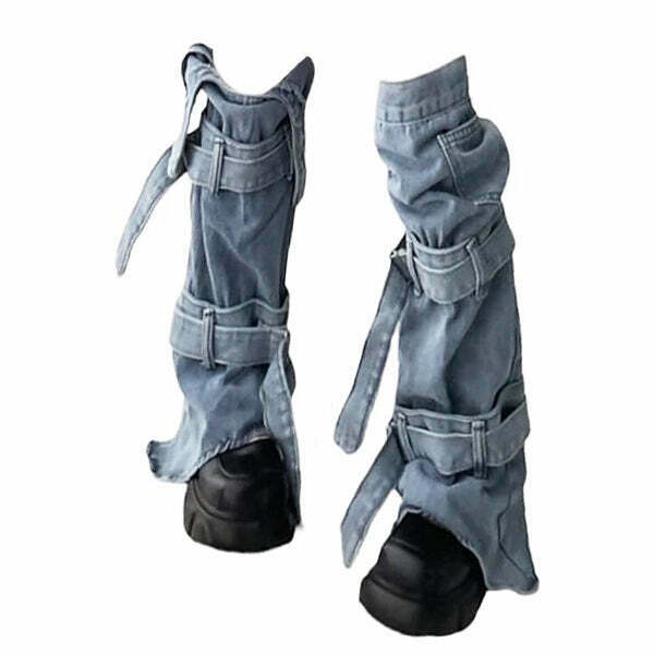 Y2K & 90s Fashion Denim Leg Warmers - Retro Grunge, Summer Outfits, and Party Looks