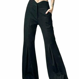 Y2K & 90s Fashion Flare Pants Low Rise - Grunge, Retro, Summer, Party & Club Out