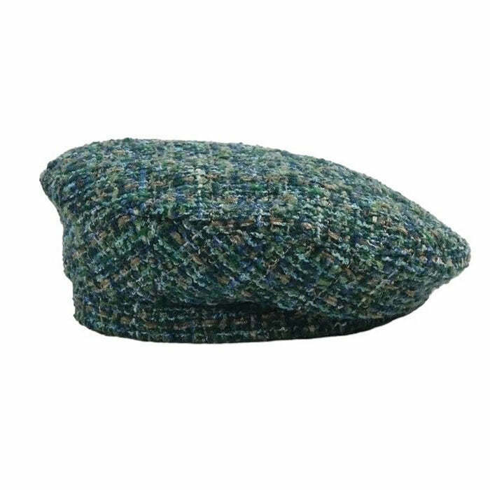 Y2K & 90s Fashion French Girl Aesthetic Tweed Beret - Retro Grunge Summer Outfit Accessory