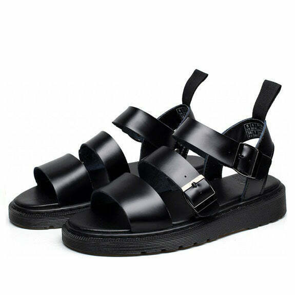 Y2K & 90s Fashion Grunge Flat Sandals - Perfect for Summer, Parties, and Retro Outfits