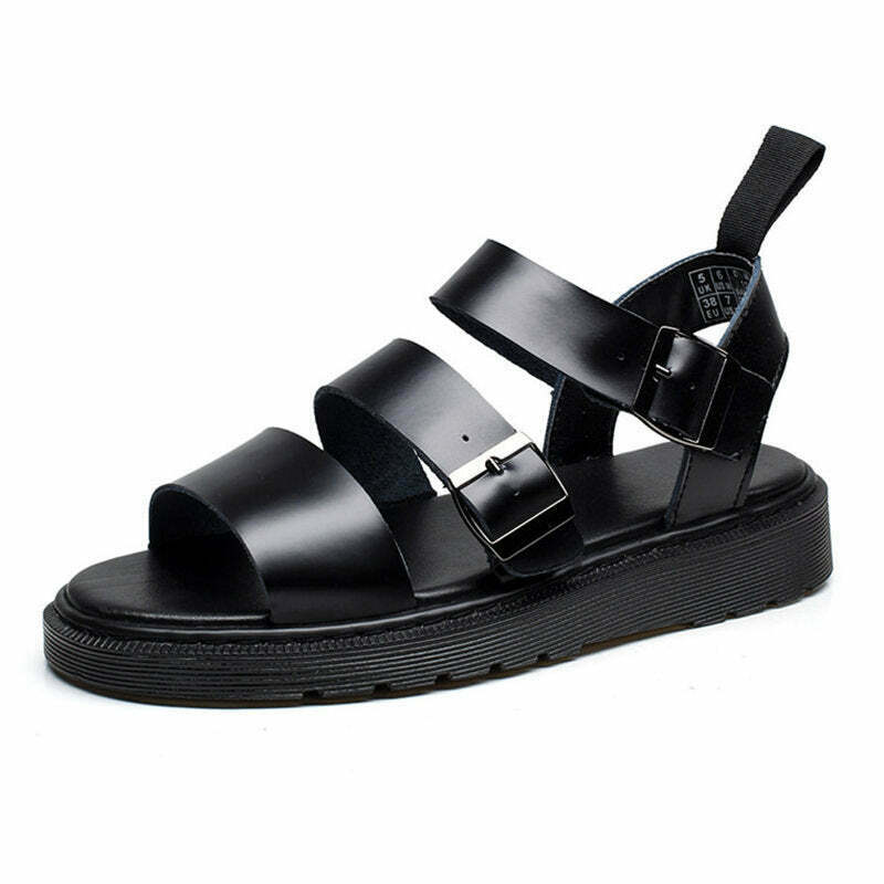 Y2K & 90s Fashion Grunge Flat Sandals - Perfect for Summer, Parties, and Retro Outfits