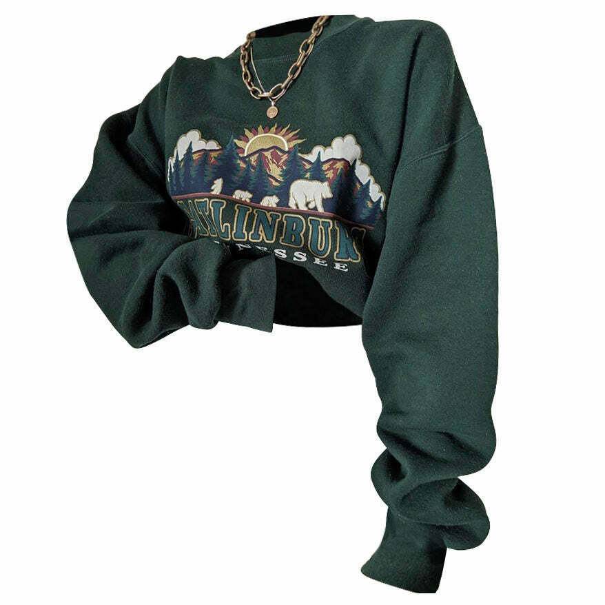 Y2K & 90s Fashion Grunge Sweatshirt - Retro Goth, Summer Outfits, Party & Club Style