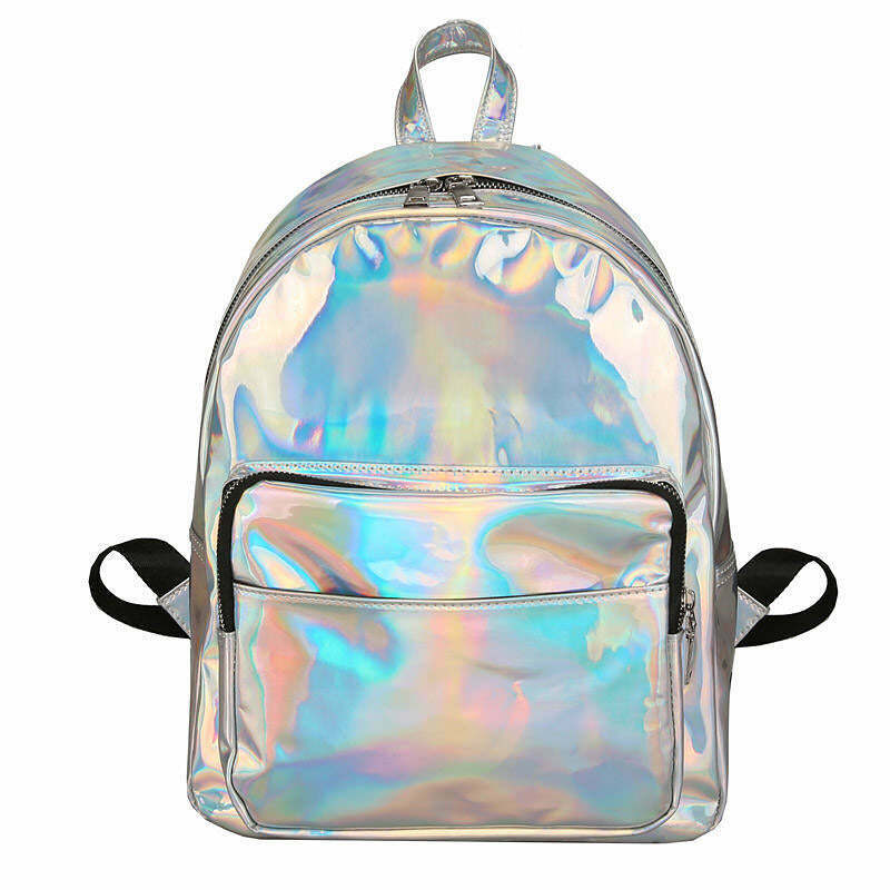 Y2K & 90s Fashion Holo Mini Backpack - Perfect for Summer, Parties, and Retro Outfits