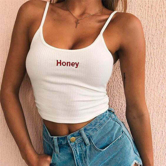 Y2K & 90s Fashion Honey Strappy Bralette - Perfect for Summer, Parties, and Grunge Outfits