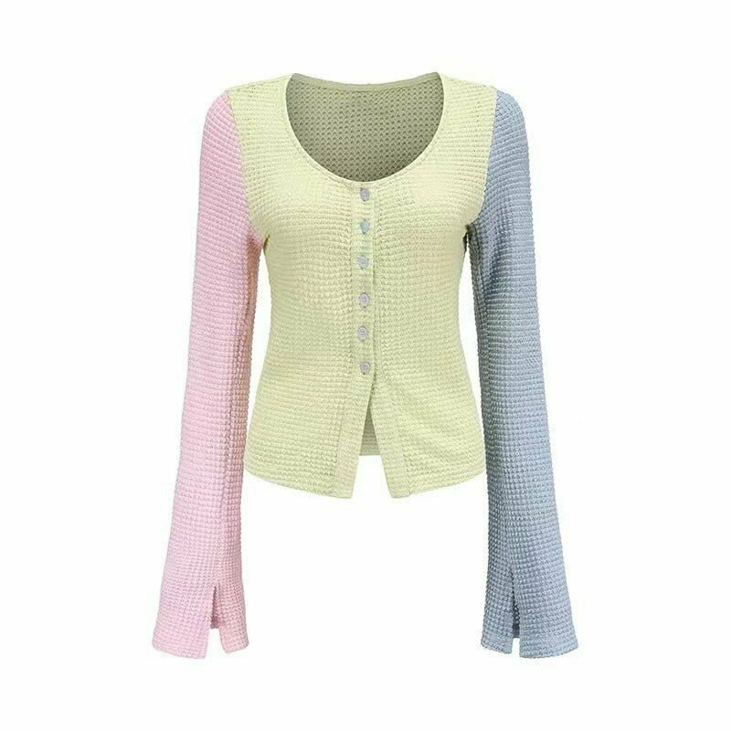 Y2K & 90s Fashion Indie Aesthetic Cardigan - Grunge, Retro, Pastel Goth, Summer Out