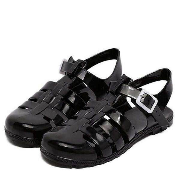 Y2K & 90s Fashion Jellypop Sandals - Perfect for Summer, Grunge, and Retro Outfits