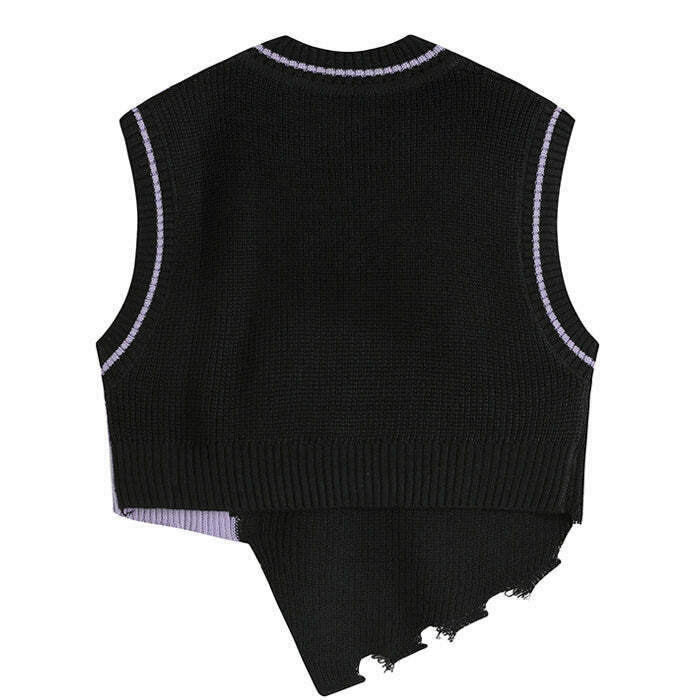 Y2K & 90s Fashion Knit Vest - Perfect for Grunge, Retro, and Summer Y2K Outfits