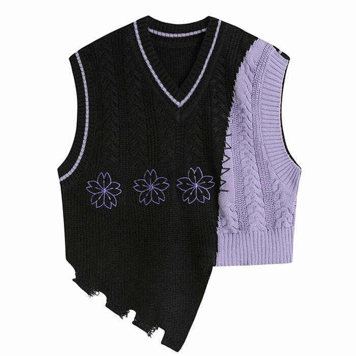 Y2K & 90s Fashion Knit Vest - Perfect for Grunge, Retro, and Summer Y2K Outfits