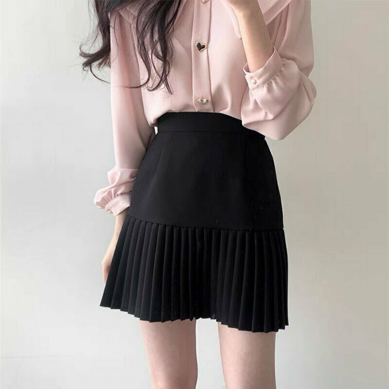 Y2K & 90s Fashion Korean Preppy Pleated Mini Skirt - Retro, Grunge, and Summer Out