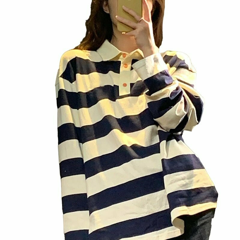 Y2K & 90s Fashion Korean Style Striped T-Shirt - Retro Grunge, Summer & Party Outfits