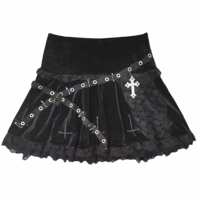 Y2K & 90s Fashion Lace Bandage High Waist Skirt - Grunge, Retro, Summer, Party Out