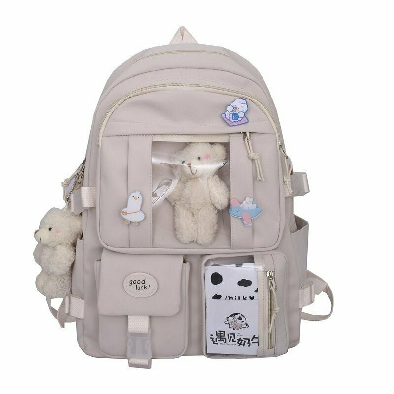 "Y2K & 90s Fashion Large Capacity School Backpack - Perfect for Grunge, Retro, and Summer Outfits