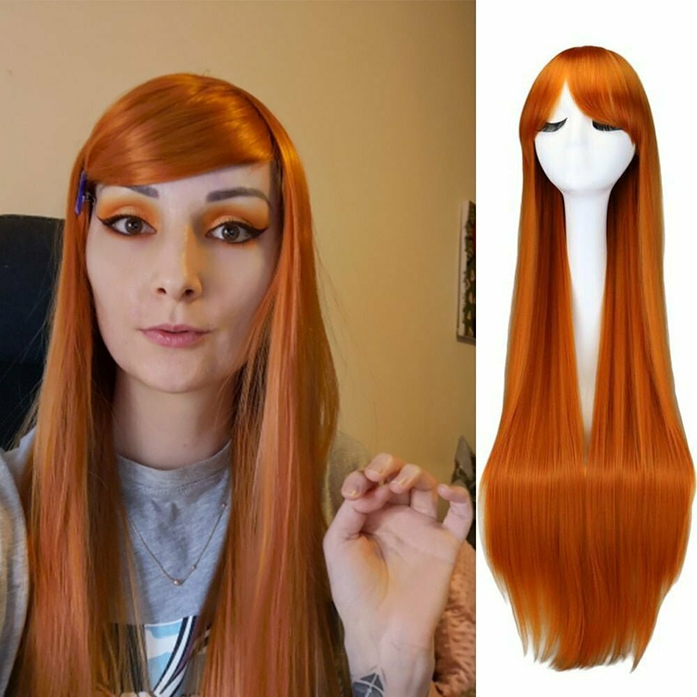 Y2K & 90s Fashion Long Straight Cosplay Wig - Retro, Grunge, Pastel Goth, Popstar