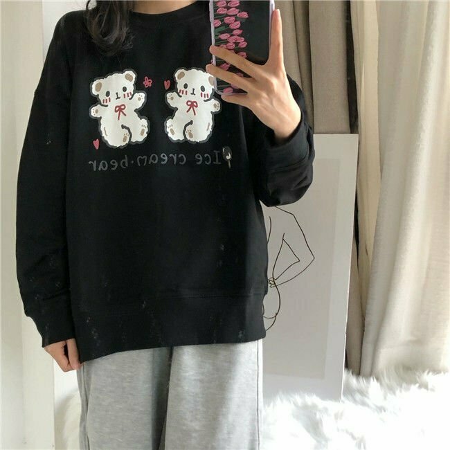 Y2K & 90s Fashion Lovely Bears Kawaii Sweatshirt - Retro Grunge, Pastel Goth, Summer Out