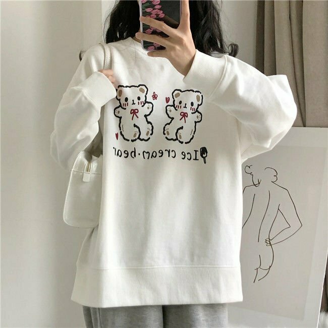 Y2K & 90s Fashion Lovely Bears Kawaii Sweatshirt - Retro Grunge, Pastel Goth, Summer Out