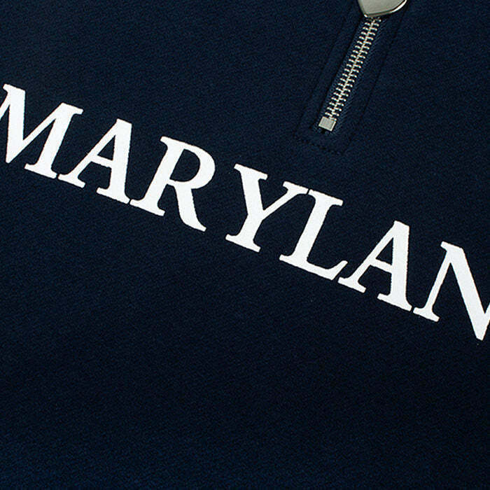 Y2K & 90s Fashion Maryland Zip Up Sweatshirt - Retro Grunge, Summer, Party, Club Outfits