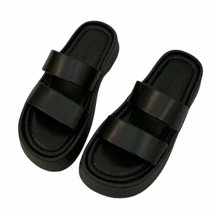 Y2K & 90s Fashion Minimalist Aesthetic Sandals - Perfect for Summer, Grunge, and Retro Out