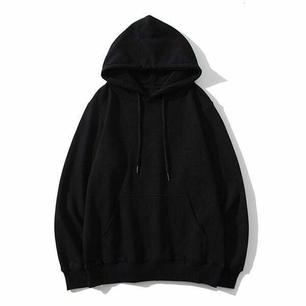 Y2K & 90s Fashion Monochrome Hoodie - Grunge, Retro, Summer, Party & Club Outfits