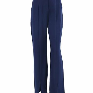 Y2K & 90s Fashion: Old Money Classy Split Long Pants - Retro, Grunge, and Summer Y