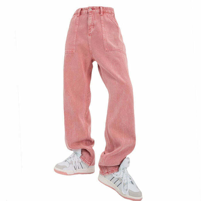 Y2K & 90s Fashion: Pink Jeans for Retro, Grunge, and Summer Outfits