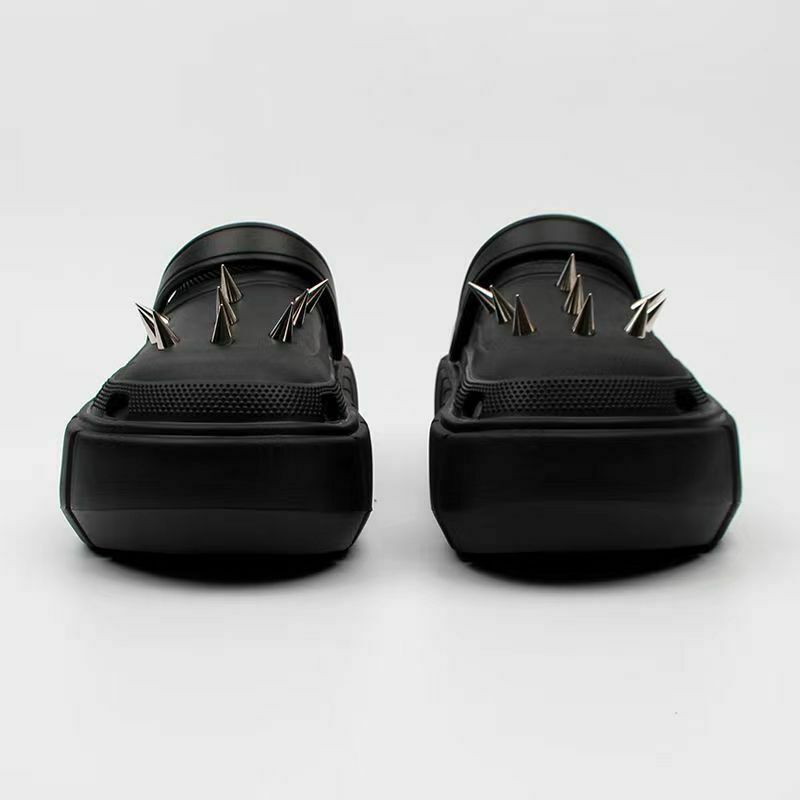 Y2K & 90s Fashion Platform Punk Slippers - Retro Grunge, Goth, and Hip Hop Style