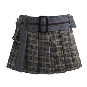 "Y2K & 90s Fashion Pleated Mini Skirt - Grunge, Retro, Summer, Party & Club