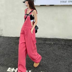 Y2K & 90s Fashion Preppy Aesthetic Pastel Jumpsuit - Perfect for Summer, Parties, and