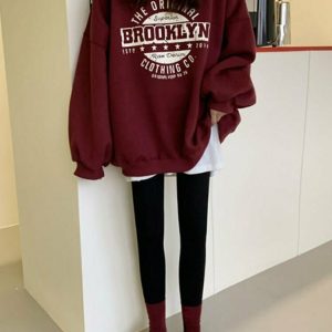 Y2K & 90s Fashion Preppy Style Loose Sweatshirt - Grunge, Retro, Summer, Party Outfits