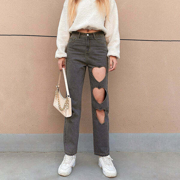 Y2K & 90s Fashion Professional Heartbreaker Mom Jeans - Retro Grunge Summer Outfit