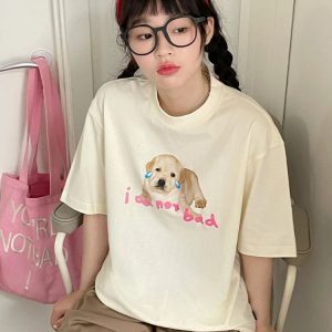 Y2K & 90s Fashion Puppy Tears T-Shirts - Retro Grunge, Summer, Party & Club Outfits