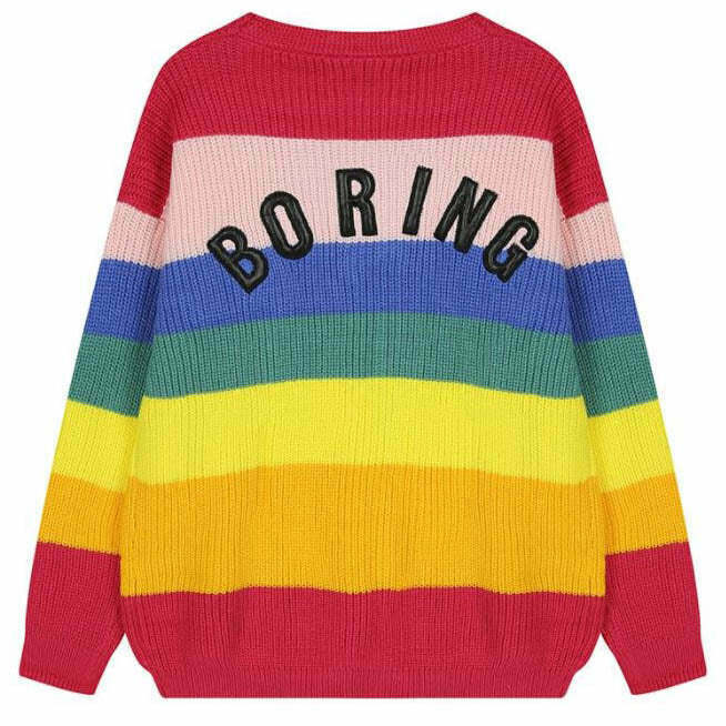 Y2K & 90s Fashion Rainbow Cardigan - Grunge, Retro, Summer, Party & Club Outfits