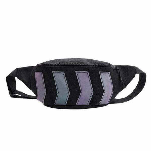 Y2K & 90s Fashion Reflective Fanny Pack - Grunge, Retro, Hip Hop, Summer & Party