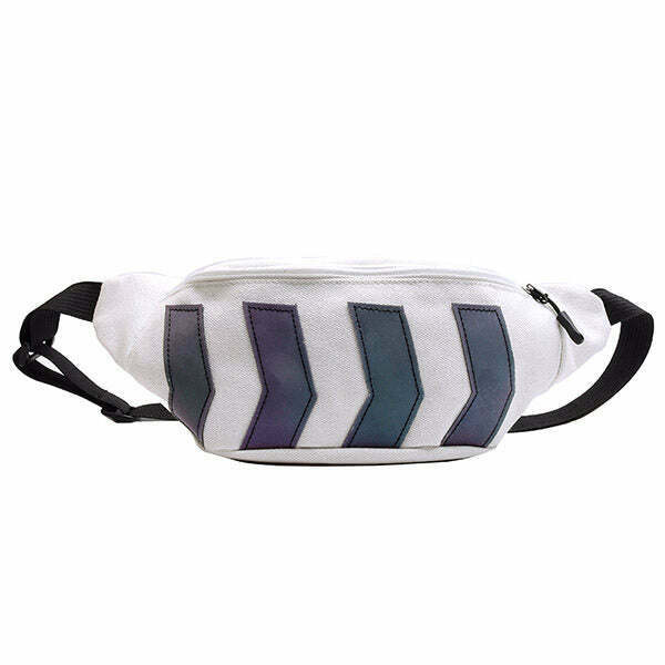 Y2K & 90s Fashion Reflective Fanny Pack - Grunge, Retro, Hip Hop, Summer & Party