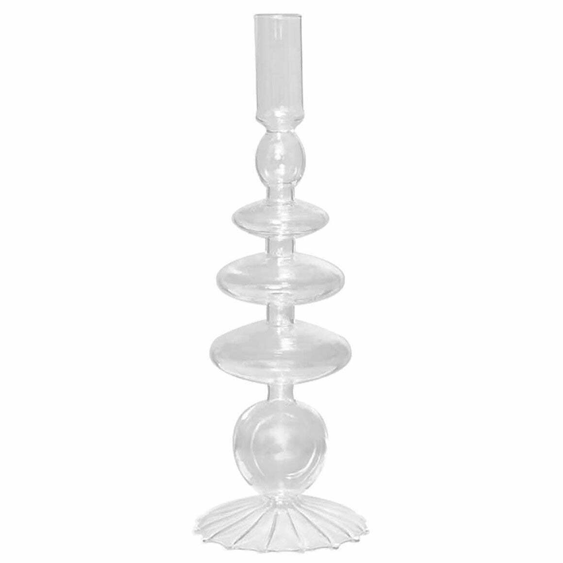 Y2K & 90s Fashion: Seashell Nordic Glass Candle Holder - Perfect for Retro, Grunge, and Past